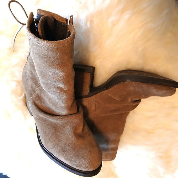 BARLOW  Suede Ankle Boots - NEW - Picture 1 of 8